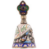 RUSSIAN 88 SILVER CLOISONNE ENAMEL PERFUME BOTTLE PIC-1