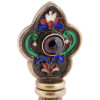 RUSSIAN 88 SILVER CLOISONNE ENAMEL PERFUME BOTTLE PIC-7