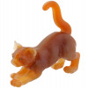 RUSSIAN HAND CARVED AGATE EMERALD FIGURINE OF CAT PIC-0