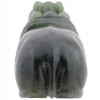 RUSSIAN CARVED NEPHRITE JADE RUBY HIPPO FIGURINE PIC-4