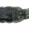 RUSSIAN CARVED NEPHRITE JADE RUBY HIPPO FIGURINE PIC-5