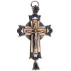 RUSSIAN ORTHODOX SILVER CRUCIFIX CROSS PENDANT PIC-0