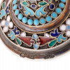 RUSSIAN GILT SILVER ENAMEL EGG CUPS PIC-6