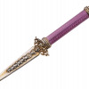 RUSSIAN SILVER GUILLOCHE AMETHYST LETTER OPENER PIC-0