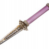 RUSSIAN SILVER GUILLOCHE AMETHYST LETTER OPENER PIC-1
