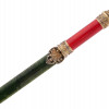 RUSSIAN GILT SILVER ENAMEL AND JADE LETTER OPENER PIC-0