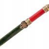 RUSSIAN GILT SILVER ENAMEL AND JADE LETTER OPENER PIC-1