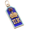 RUSSIAN GILT SILVER ENAMEL MILITARY STRAP PENDANT PIC-0