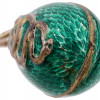 RUSSIAN GILT SILVER ENAMEL SNAKE EGG PENDANT PIC-2