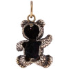 RUSSIAN SILVER GILT AND RUBY TEDDY BEAR PENDANT PIC-2