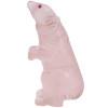 RUSSIAN CARVED ROSE QUARTZ FIGURE OF A POLAR BEAR PIC-2