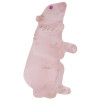 RUSSIAN CARVED ROSE QUARTZ FIGURE OF A POLAR BEAR PIC-0