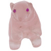 RUSSIAN CARVED ROSE QUARTZ FIGURE OF A POLAR BEAR PIC-5