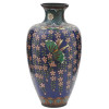 JAPANESE FLORAL CLOISONNE ENAMEL GOLDSTONE VASES PIC-5