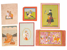 ANTIQUE INDIAN MUGHAL EMPIRE MINIATURE PAINTINGS