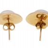 VINTAGE 18K GOLD AND CULTURED PEARL STUD EARRINGS PIC-3