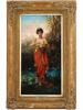 ANTIQUE AUSTRIAN PORTRAIT PAINTING BY HANS ZATZKA PIC-0