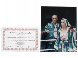 CLINT EASTWOOD AND HILARY SWANK AUTOGRAPHED PHOTO