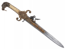 KETLAND HORSEHEAD FLINTLOCK PISTOL DAGGER REPLICA