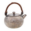 VINTAGE JAPANESE SILVER HAMMERED LIDDED TEAPOT PIC-1