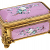 ANTIQUE 19TH C FRENCH ENAMEL AND GILT BRONZE BOX PIC-0