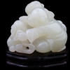 CHINESE QING DYNASTY CARVED JADE FIGURINE ON BASE PIC-2