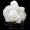 CHINESE QING DYNASTY CARVED JADE FIGURINE ON BASE PIC-4