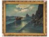 ITALIAN SEASCAPE OIL PAINTING BY AMBROGIO COLOMBO PIC-0
