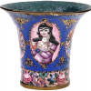 PERSIAN QAJAR PAINTED ENAMEL ON COPPER QALYAN CUP PIC-2