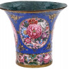 PERSIAN QAJAR PAINTED ENAMEL ON COPPER QALYAN CUP PIC-3