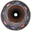 PERSIAN QAJAR SILVER ENAMEL AND WOOD QALYAN BOWL PIC-3