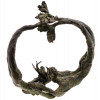 TAUNI DE LESSEPS BRONZE SCULPTURE MERMAID KISSING PIC-1