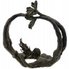 TAUNI DE LESSEPS BRONZE SCULPTURE MERMAID KISSING PIC-0