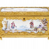 ANTIQUE AUSTRIAN GILT BRONZE ENAMEL CLOCK CASKET PIC-2