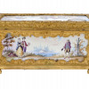 ANTIQUE AUSTRIAN GILT BRONZE ENAMEL CLOCK CASKET PIC-4