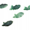 GROUP OF ASIAN FISH CARVED JADE AMULETS PENDANTS PIC-0