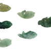 GROUP OF ASIAN FISH CARVED JADE AMULETS PENDANTS PIC-1