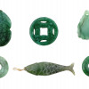 GROUP OF ASIAN HAND CARVED JADE AMULETS PENDANTS PIC-2