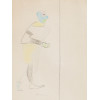 RUSSIAN COSTUME DESIGN SKETCH BY KAZIMIR MALEVICH PIC-1