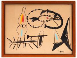 1946 AMERICAN ABSTRACT PAINTING ATTR ARSHILE GORKY