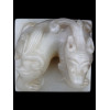 LARGE ANTIQUE CHINESE HAND CARVED WHITE JADE SEAL PIC-5