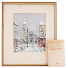MIXED MEDIA PAINTING BY MAURICE UTRILLO WITH CATALOG PIC-0