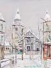 MIXED MEDIA PAINTING BY MAURICE UTRILLO WITH CATALOG PIC-2