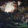 BARBIZON SCHOOL FONTAINEBLEAU FOREST LANDSCAPE OIL PAINTING PIC-1