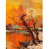 RUSSIAN WINTER LANDSCAPE PAINTING BY YULIY KLEVER PIC-1