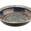 CHINESE PHOENIX BIRD CLOSONNE ENAMEL OVER BRASS BOWL PIC-0