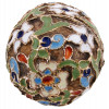 RUSSIAN GILT SILVER CLOISONNE ENAMEL EGG PENDANT PIC-4