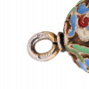 RUSSIAN GILT SILVER CLOISONNE ENAMEL EGG PENDANT PIC-5