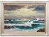 MID CENT SEA LANDSCAPE OIL PAINTING BY C. FONCE PIC-0