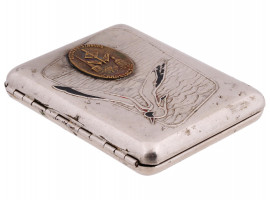 WWII NAZI GERMAN CIGARETTE CASE ARNSTADT DANZIG 1936